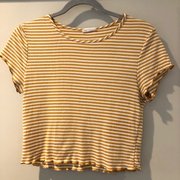 Full Tilt Tops - Tilly’s Yellow Striped Baby Tee